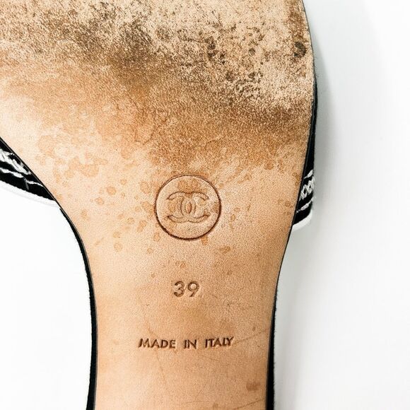 Chanel Sandals Mules Embroidered Slides Low Heels Eu 39, US 8-8.5 - Picture 11 of 14